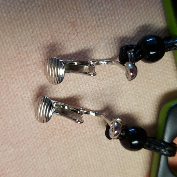 Vintage Earrings Wood Earrings Rope Earrings Beaded Earrings Dangle Earrings - Picture 8 of 10